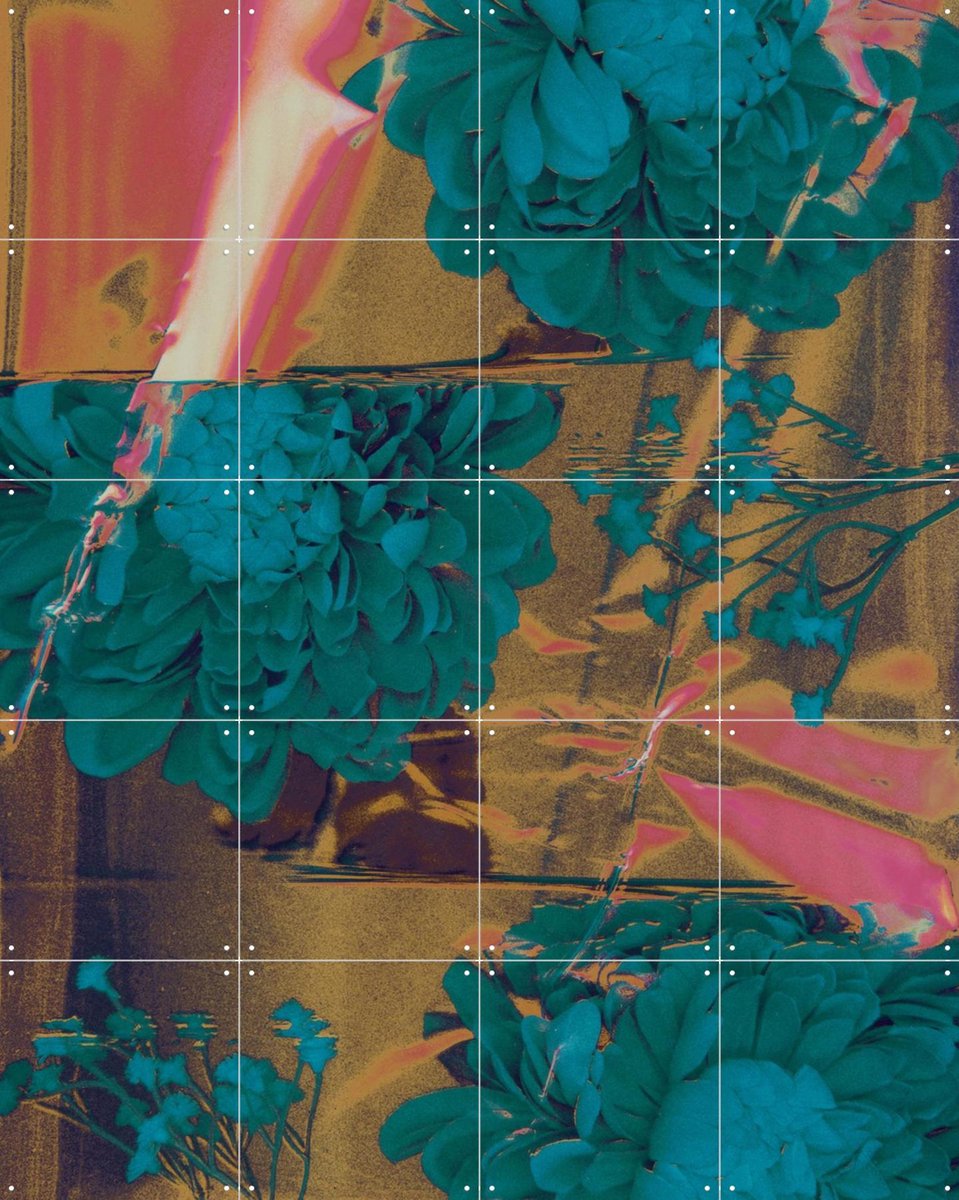 IXXI Hologarden, Amber Lauder - 80 x 100 cm - Gratis ophangtool - Grote wanddecoratie en posters - Modern, Abstract, Digitale Kunst, Geometrische