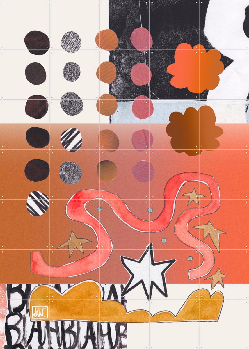 IXXI Make Space For My Mess, Henriette Visscher - 100 x 140 cm - Gratis ophangtool - Grote wanddecoratie en posters - Speels, Modern, Abstract
