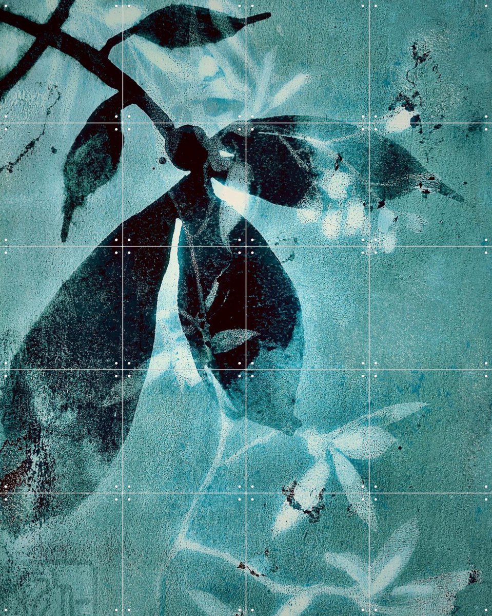 IXXI Blue China, RAR Kramer - 80 x 100 cm - Gratis ophangtool - Grote wanddecoratie en posters - Abstract, Modern, Minimalisme, Woonkamer, Slaapkamer