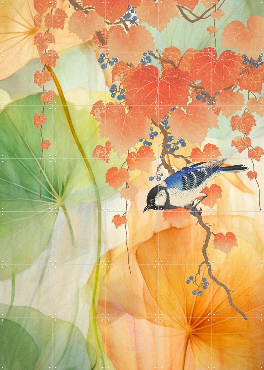IXXI Le Printemps d'Ohara, Marja van den Hurk - 100 x 140 cm - Gratis ophangtool - Grote wanddecoratie en posters - Gemengde Technieken, Studeerkamer