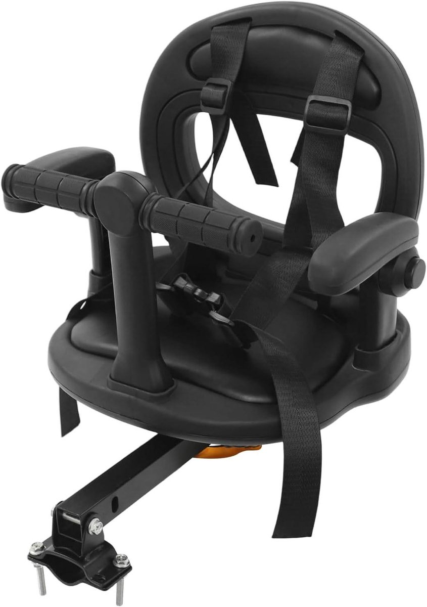 Kinderfietszitje Voor - Fietsstoel Kind - Samen Fietsen - 360 Graden Draaibaar - Tot 40 kg - Zwart