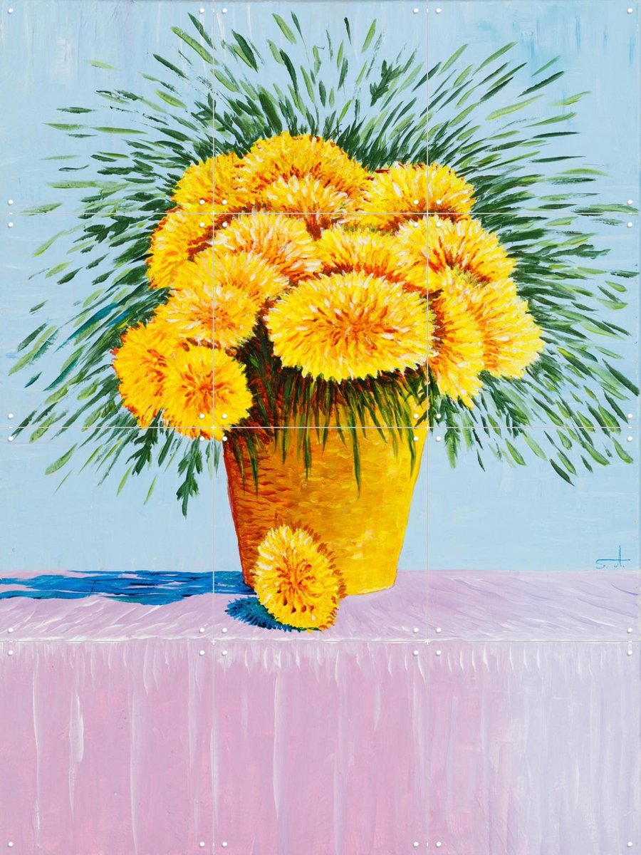 IXXI Blooming Flowers, Zurab Dariali - 60 x 80 cm - Gratis ophangtool - Grote wanddecoratie en posters - Impressionisme, Slaapkamer, Woonkamer