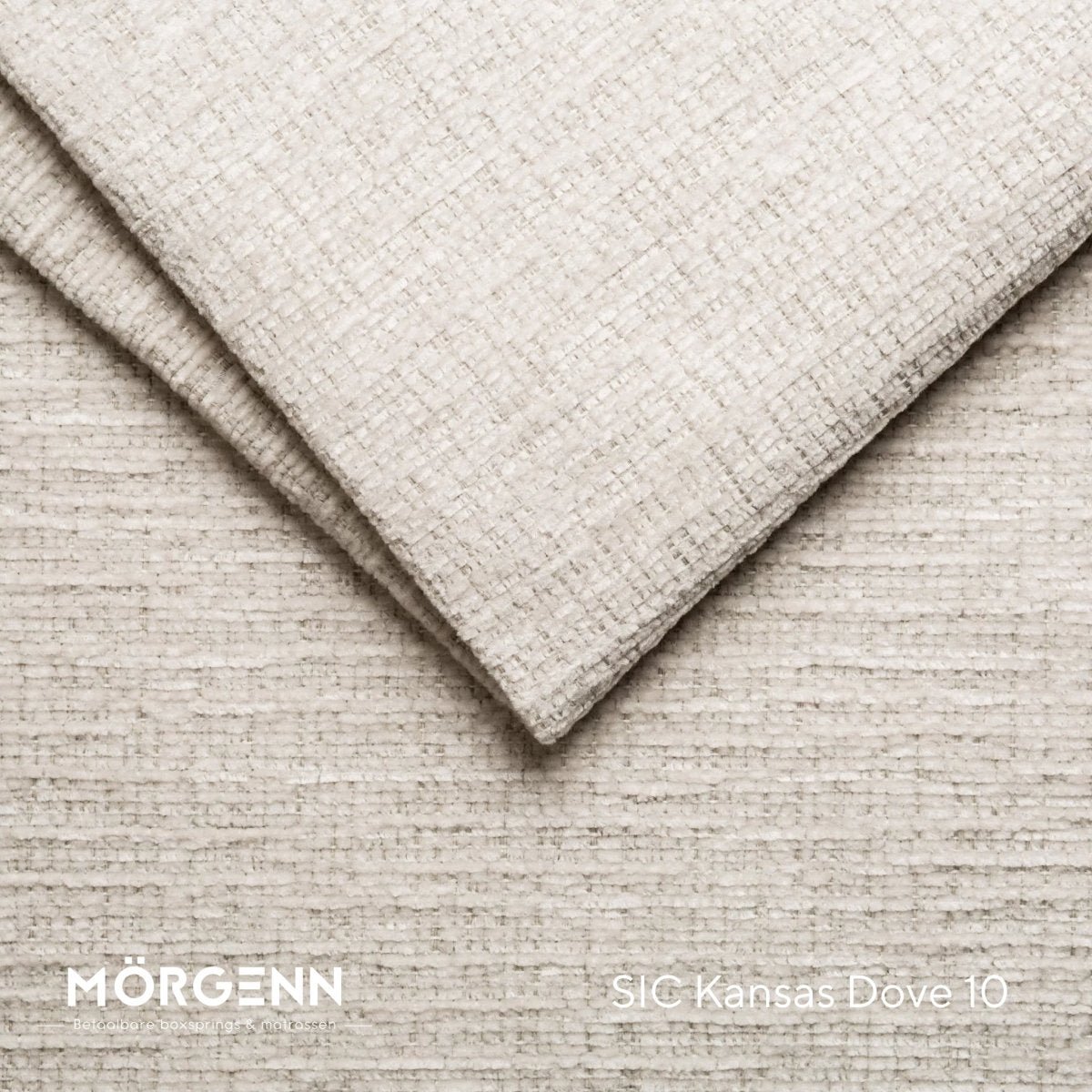 Mörgenn SIC Kansas Stofstaal - Chenille Stof voor Boxspring en Bed - Dove 10
