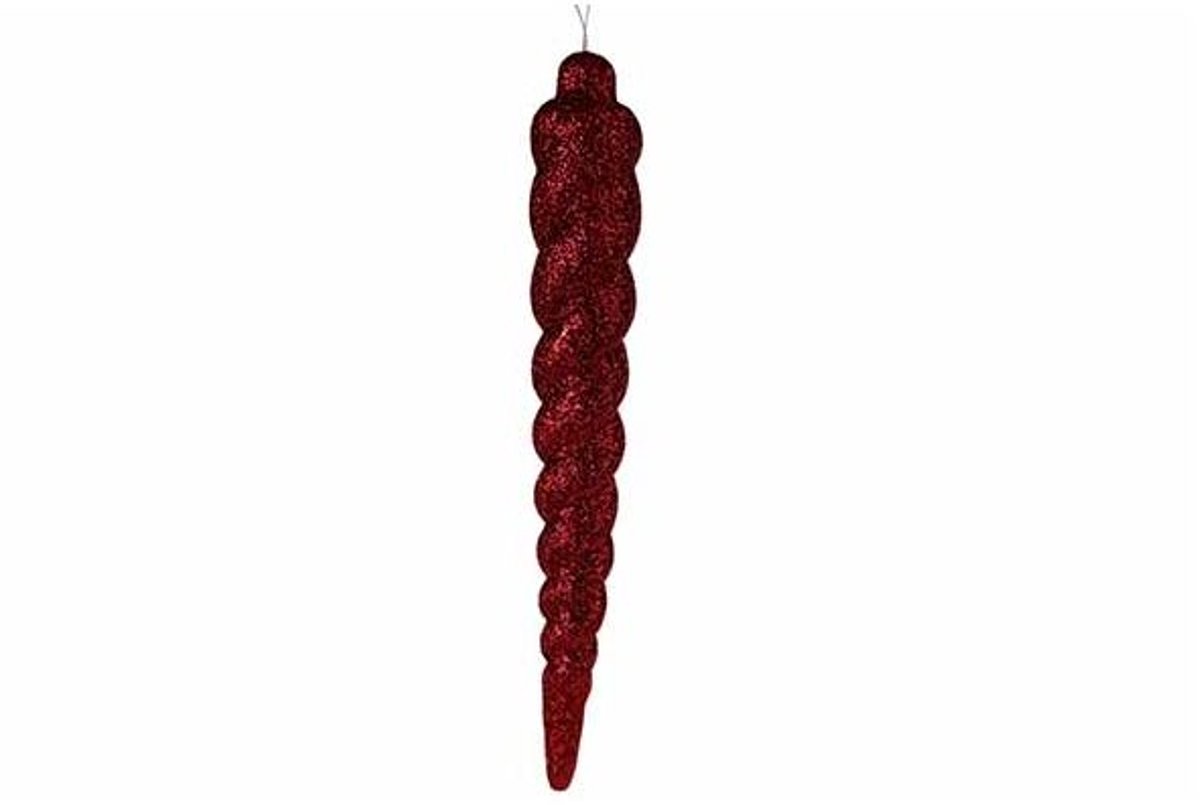 Hanger - cone - glitter rood