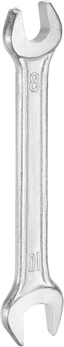 Dubbele vorksleutel, 8 mm x 10 mm, metrisch, platte sleutel, 15 graden, kleine platte sleutel, verzinkt, voor autoreparatie, meubelmontage