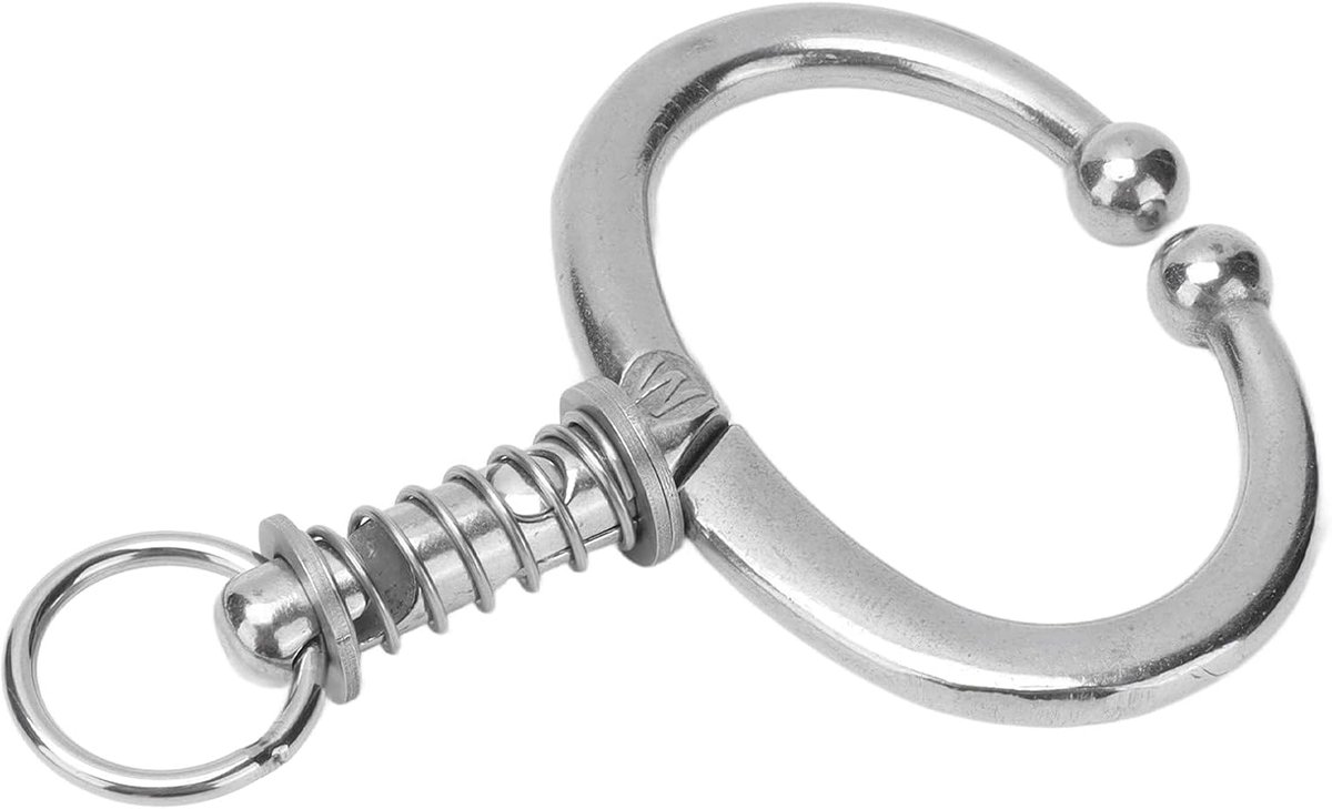 Neusring Minder Stalen Vee Neusklem Stier Koe W Veer Neusring voor Boerderijen Professionele Accessoires voor Gebruik (Grote W Spring Bull-neusring)