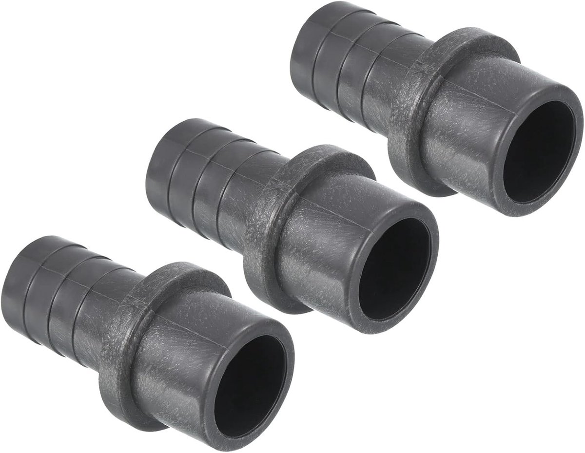 UPVC Reducer Pijpfitting 25x20mm, 3 Pack Rechte Koppeling Adapter Connector, Grijs