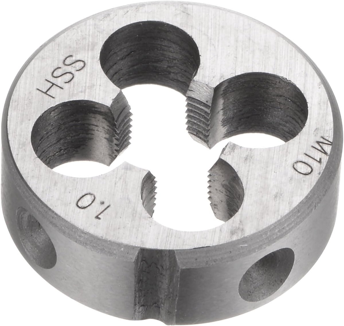 Rond snij-ijzer, metrisch M10 x 1 schroefdraad (rechtse schroefdraad), hogesnelheidsstaal (HSS) snijgereedschap voor het repareren van schroefdraad