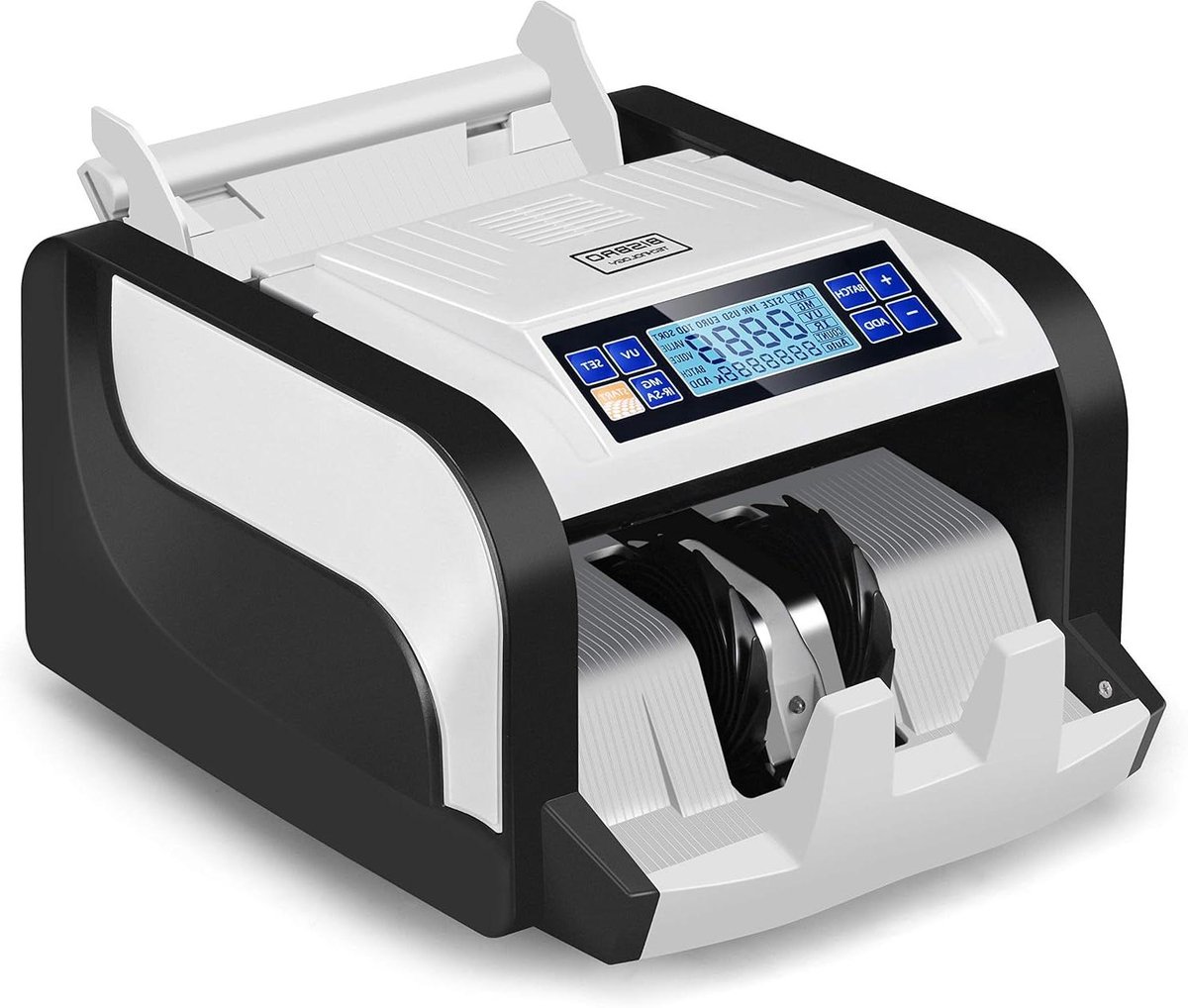 Professionele Telmachine - Geldteller Apparaat - Bankbiljetten Controleren - Valsgeld Detectie - 1000 Biljetten Minuut - Zwart Wit