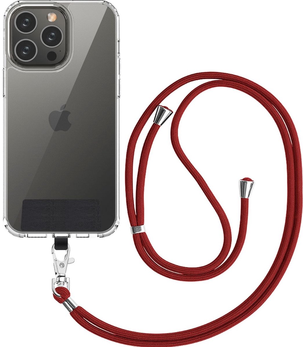 Mobigear Universeel Telefoonkoord Verstelbaar - Rood