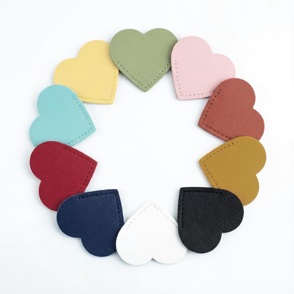 10 stuks lederen bladwijzers voor dames en heren, lederen bladwijzers met hart, gepersonaliseerde boekenleggers voor dames en heren, boekaccessoires voor leesliefhebbers, school- en