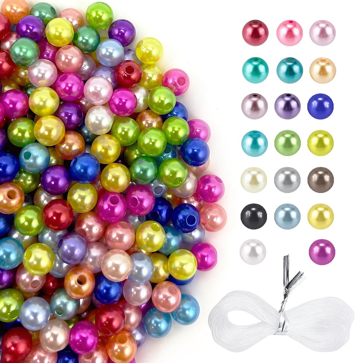 Kralen van 8 mm, ideaal voor het maken van armbanden, halskettingen, enz. die in het licht fonkelen