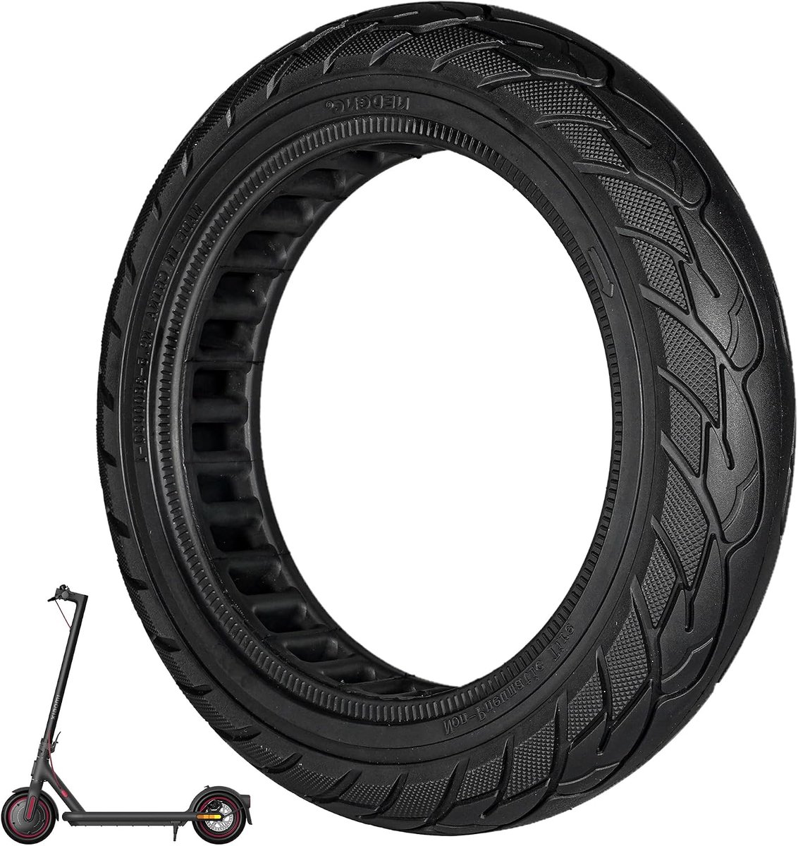 Massief wiel 25,4 cm (10 inch), 60/70-7,0, compatibel met Xiaomi 4 Pro, reservebanden, lekvrij, compatibel met Xiaomi (1 stuks) | Compatibel met Xiaomi 4 Pro/Pro Max, reservebanden, lekvrij (1 stuk)