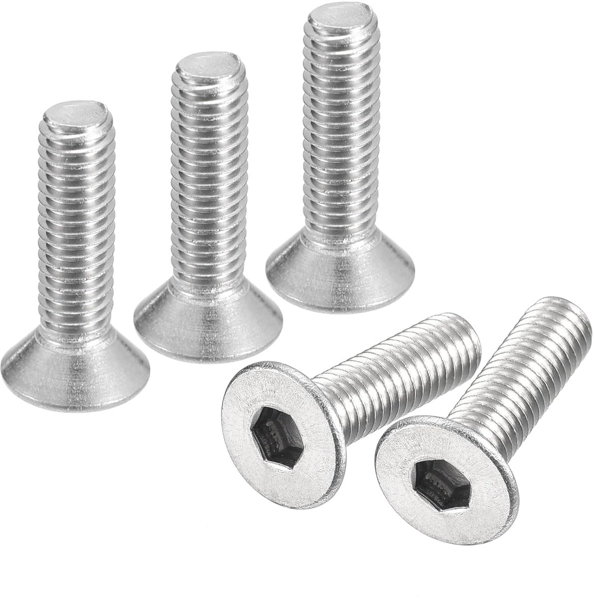 20 stuks #10-32x3/4" platte verzonken kop socket cap schroeven 304 roestvrij staal zeskant stopcontact platte kop schroeven verzonken kop bouten