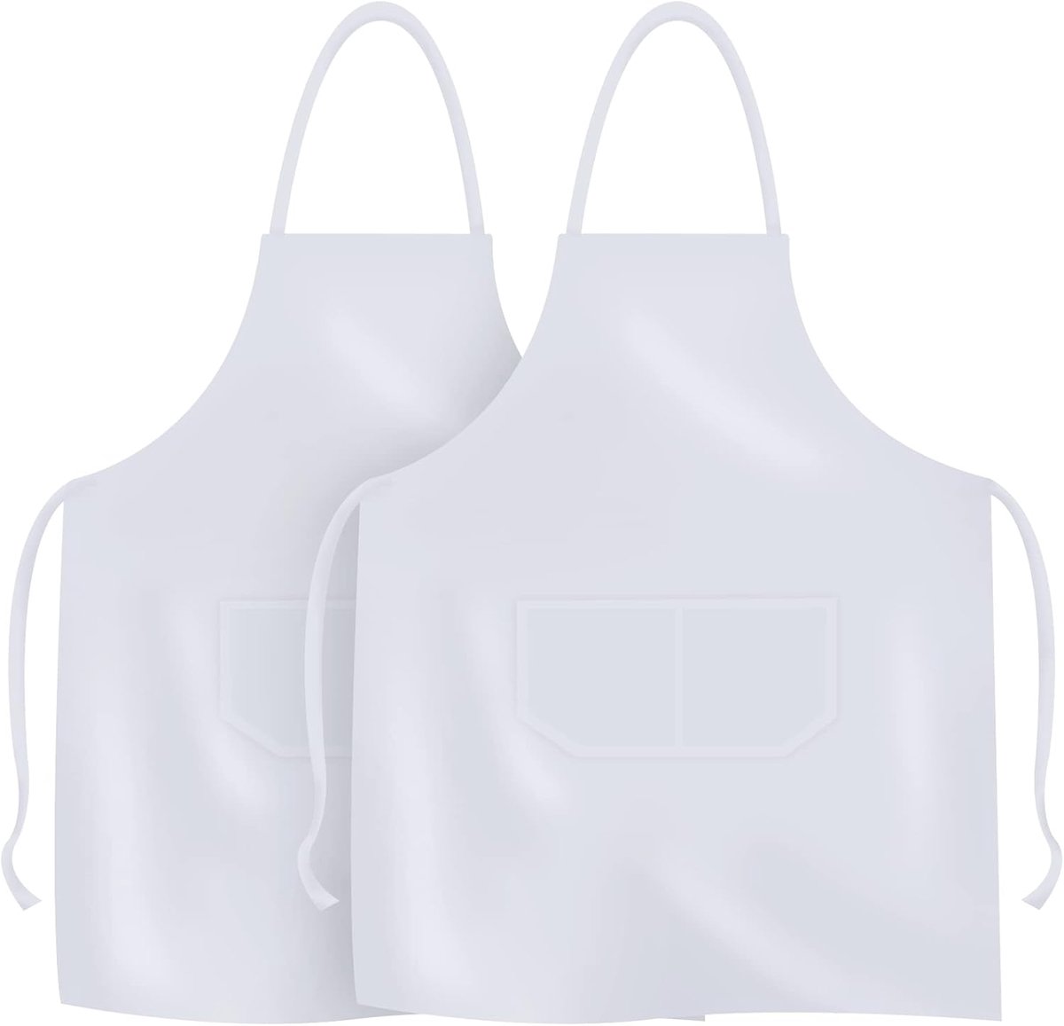 Schorten, Sublimatie Bib Schorten, Unisex Wit Schort voor Warmteoverdracht Printing, 63,5x76,2 cm
