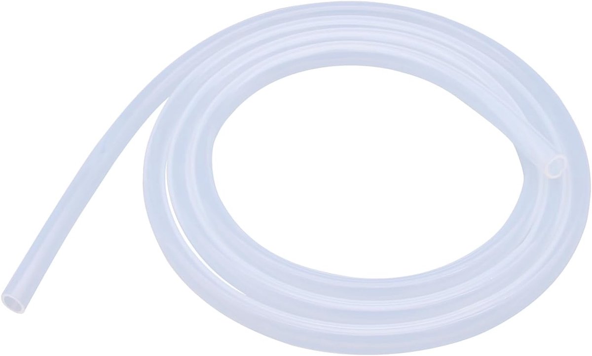 slang, transparante rubberen slang voor huishouden, drinkwater, industrie, 5 mm ID x 7 mm OD, 1 mm wanddikte, 5 meter lang