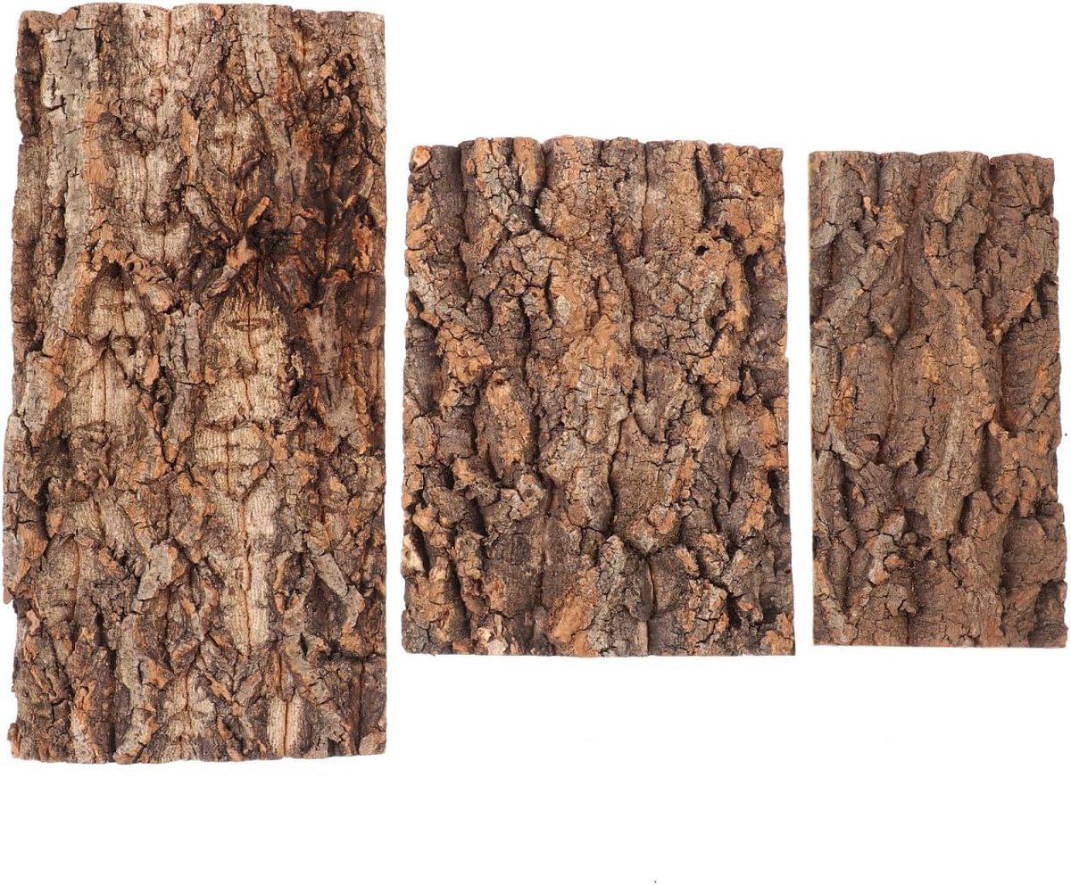 Aquarium kurk schors achtergrond muur terrarium voor reptielen natuurlijke decoratie herbruikbaar voor tank gemakkelijk te snijden 3 stuks 20,00 x 10,00 x 1,20 cm