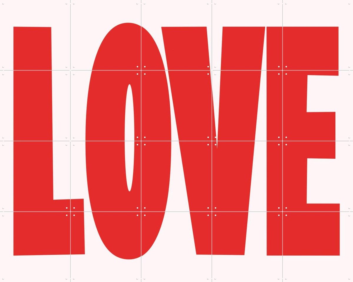 IXXI Love, Hej.Ibiza - 100 x 80 cm - Gratis ophangtool - Grote wanddecoratie en posters - Typografie, Digitale Kunst, Modern, Slaapkamer, Woonkamer