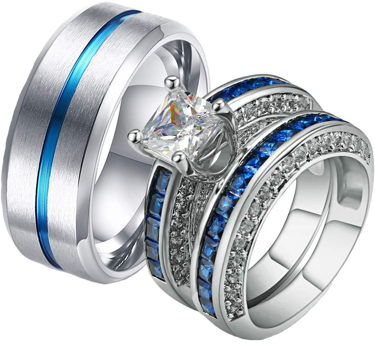 moissaniet ring, 925 zilver bedekt met 18K witgoud, laboratorium gekweekte moissaniet diamant, verstelbare open ring van zilver, verlovingsring, sieraden cadeau.