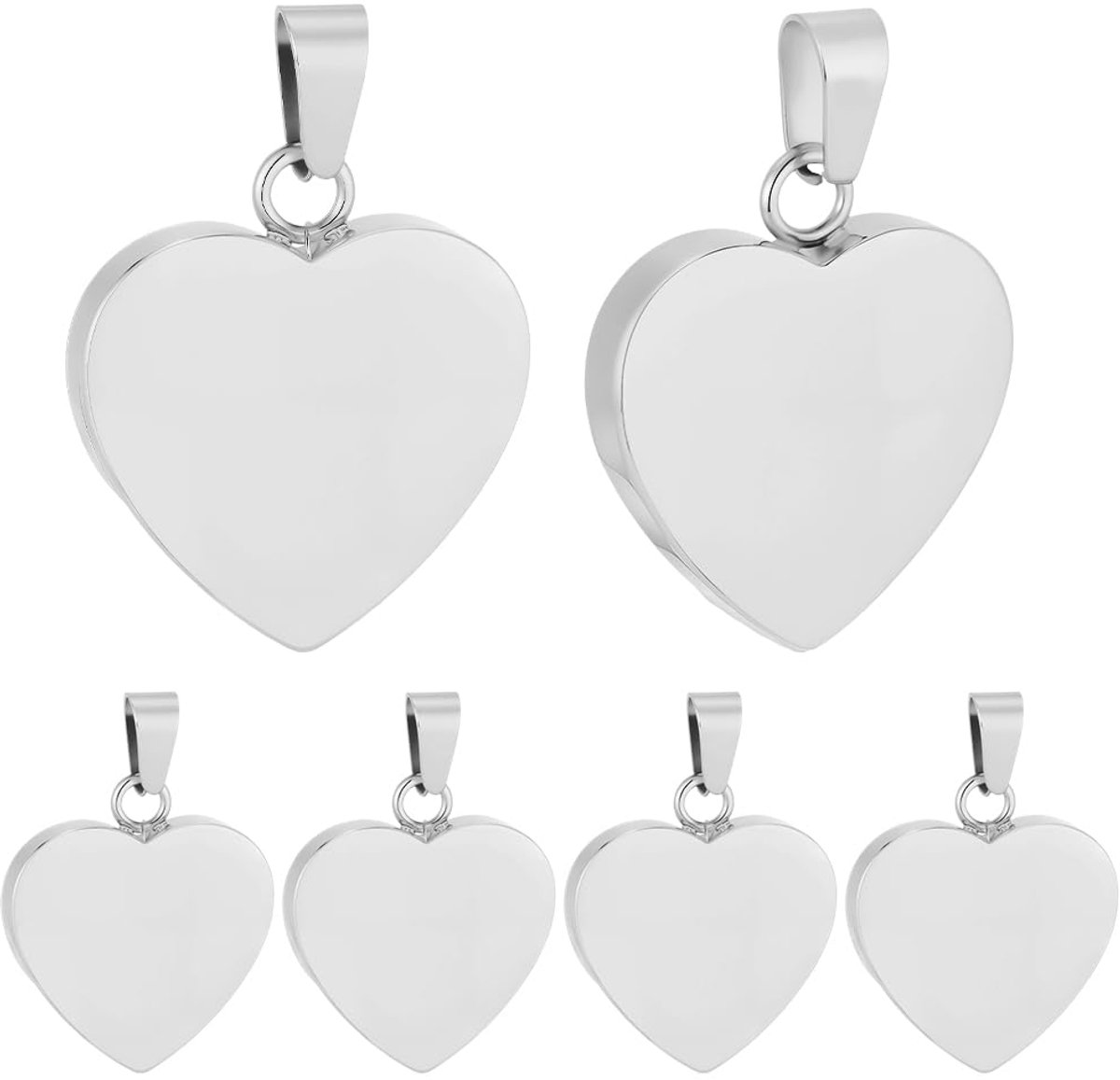 Bedels voor kettingen, kleine bengelen liefde vormige zilveren gouden Valentijn bedels voor sieraden maken armbanden doe-het-zelf ambachten cadeau