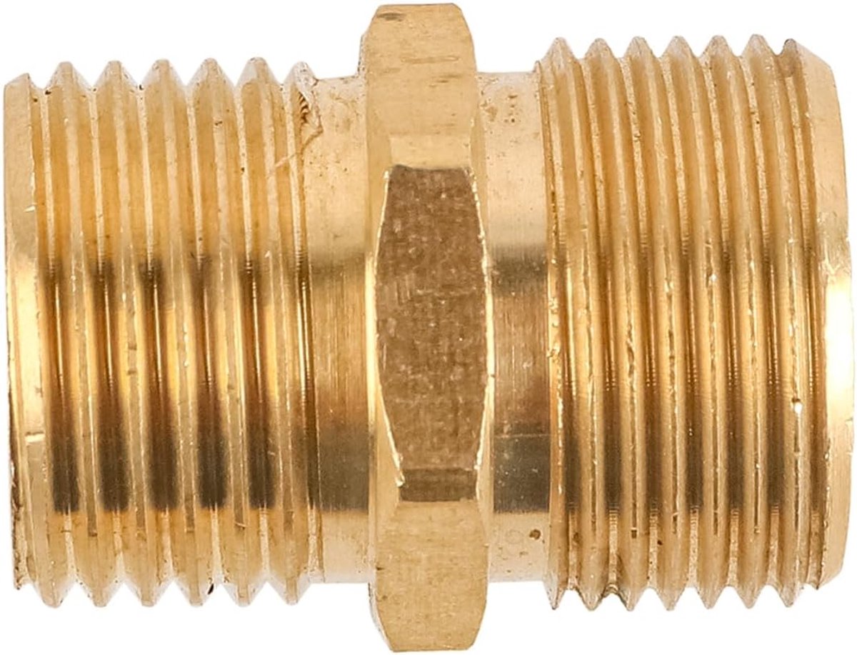 Hogedrukreinigeradapter Messing slangaansluiting Adapter M22 15mm mannelijk naar M22 14mm mannelijk