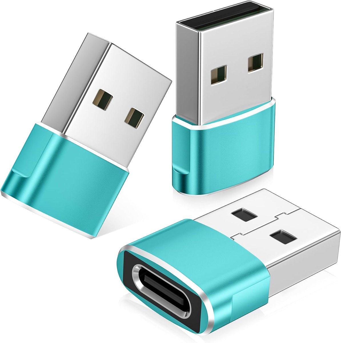 USB naar USB C Oplaadadapter voor iPhone 17 17e Pro Max 16 15 | Type C Vrouwelijk naar USB A Mannelijk Adapter Converter voor Apple Watch 11 10,AirPods 3,iPad mini Air,Samsung Galaxy S25 26