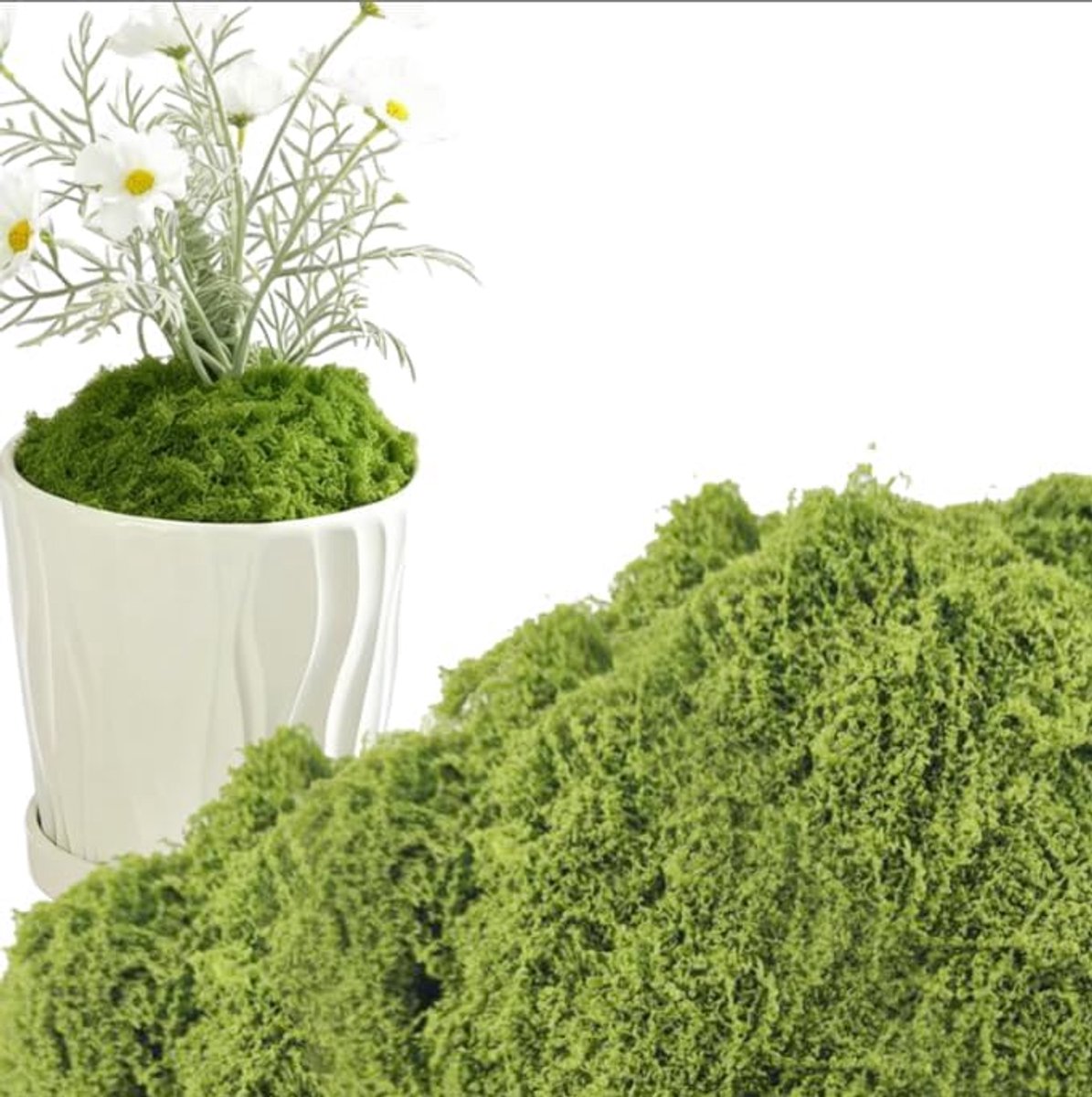 fake moss Imitation | For Indoor and Outdoor Planters artificial moss, Landscaping | Suitable for Handicrafts, Floral Arrangements, and Landscape Model Decorations (100g)