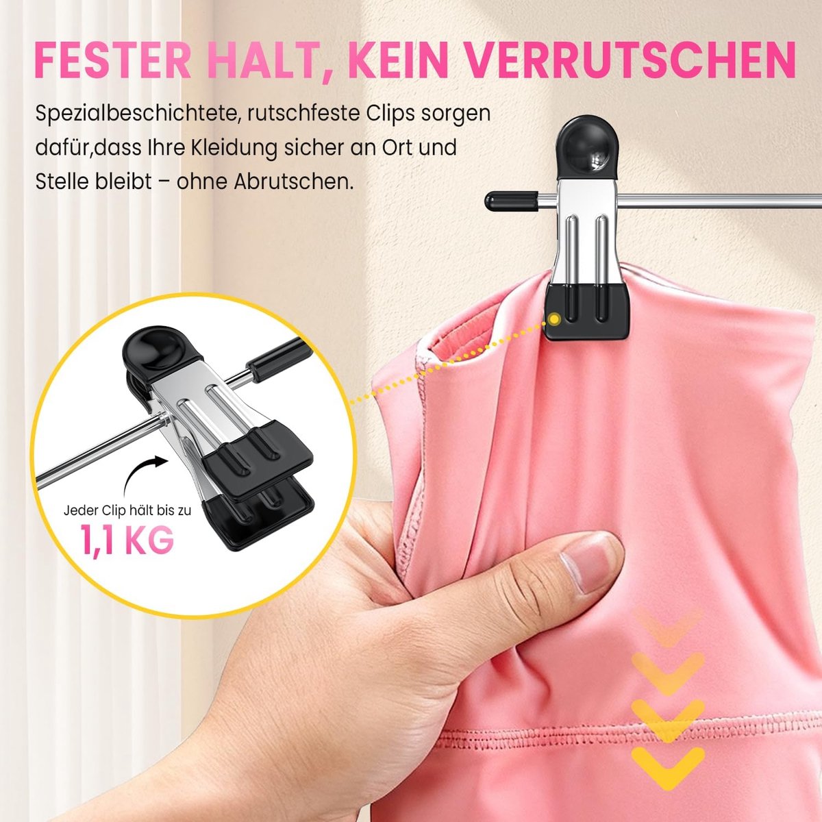 Over de Deur Haken 6-Pack Over de Deur Handdoek Hanger voor Jashaken Robuuste Roestvrijstalen Haken voor het Ophangen van Jassen Wit