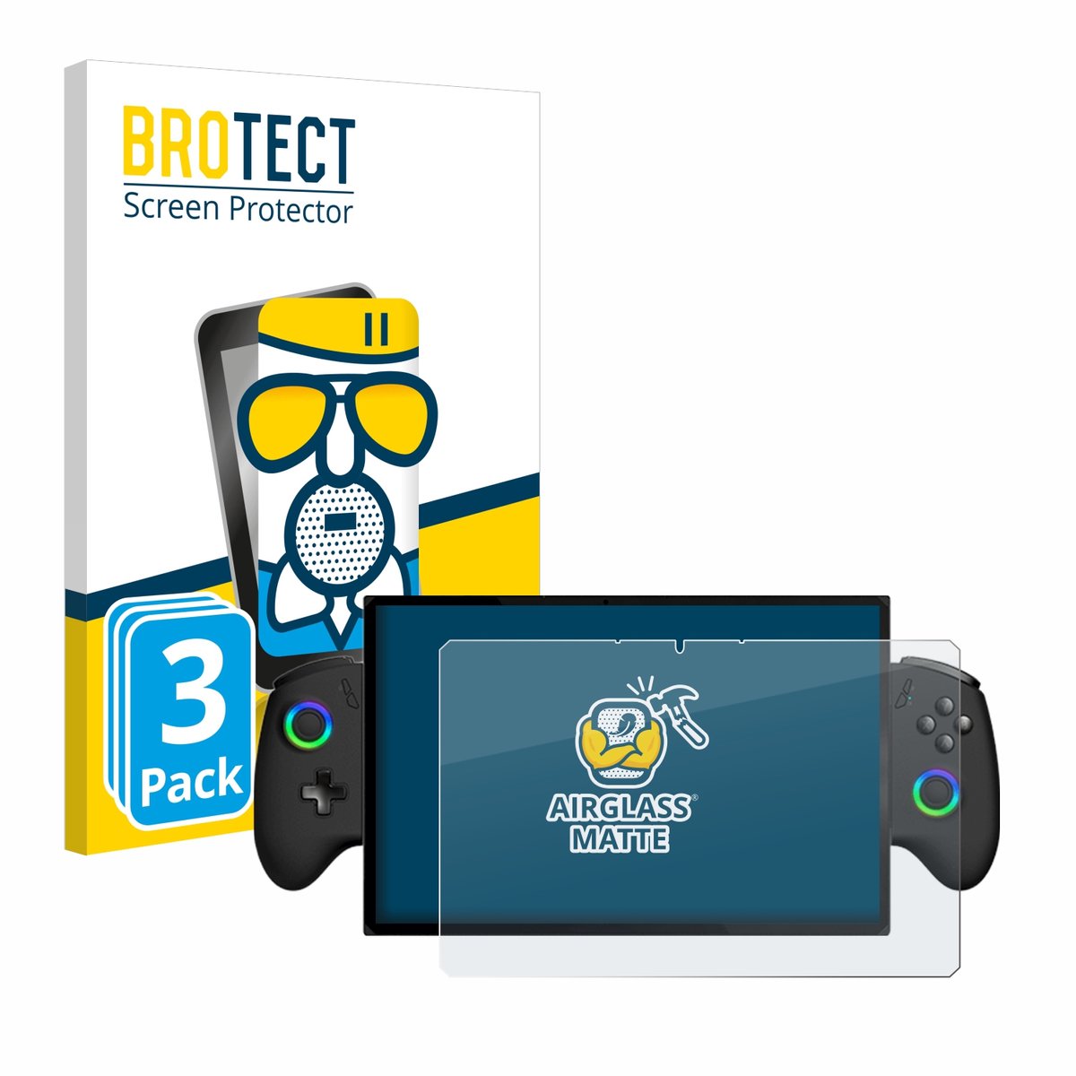 BROTECT - Screenprotector voor OneXPlayer X1 - Folie Beschermfolie Beschermglas matte 3 Stuks