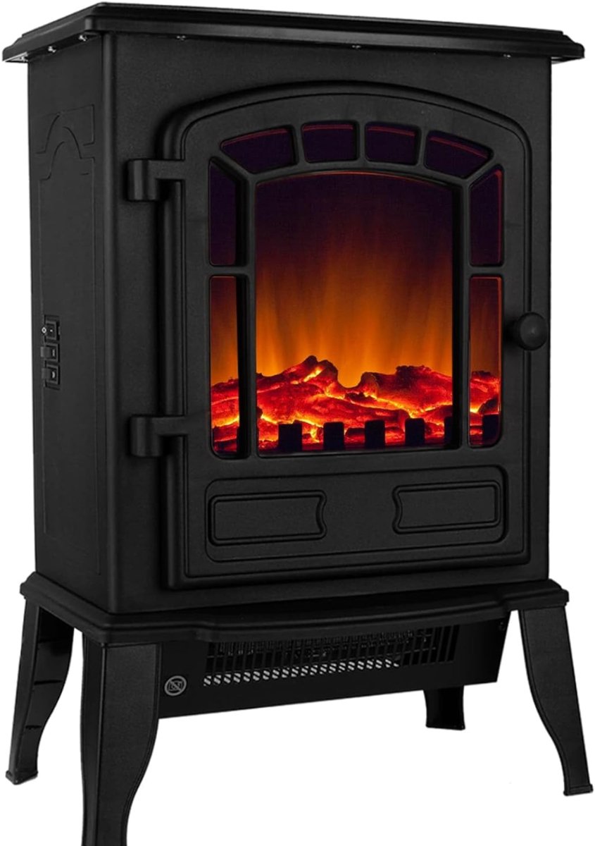 VALI® Sfeerhaard Elektrisch - 2000W - Open Haard Elektrisch - Elektrische Haard - Zwart - 24cm x 39cm x 57cm