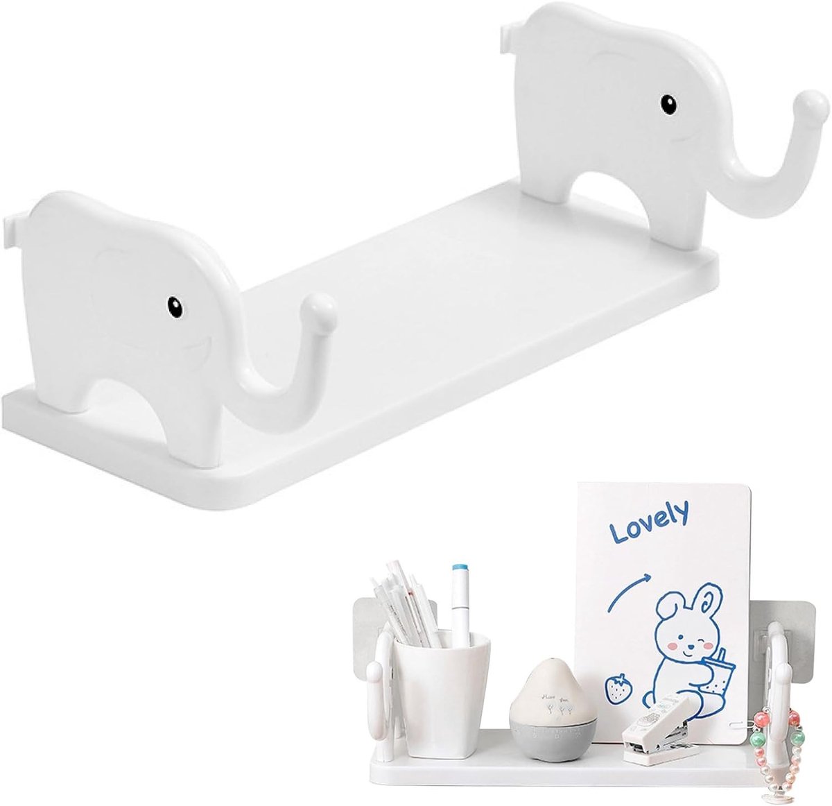 Zwevende Wandplank voor Badkamer, Keuken en Woonkamer - Geen Boren Nodig, Ideaal voor Make-up en Kruid Organisatie, Perfect voor Boeken en Speelgoed