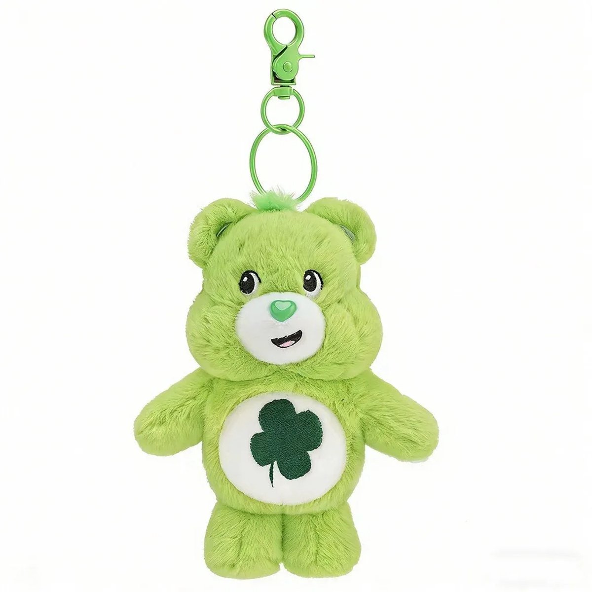 Casalora Regenboog Beer Tas Hanger – 12cm – Kawaii Pluche Bag Charm met Geluid – Schattige Knuffel Sleutelhanger – Groen