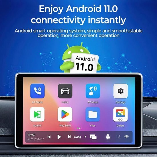 Draadloze CarPlay TV-box met Android 11 en geïntegreerde Netflix en YouTube voor Auto — afbeelding 2