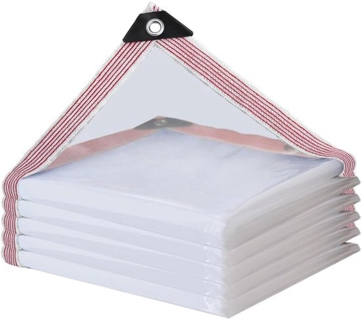 Transparant Zeil - Afdekzeil Tuinmeubels - Bescherming Buiten - Hoge Dichtheid PE - 2x1m - Wit