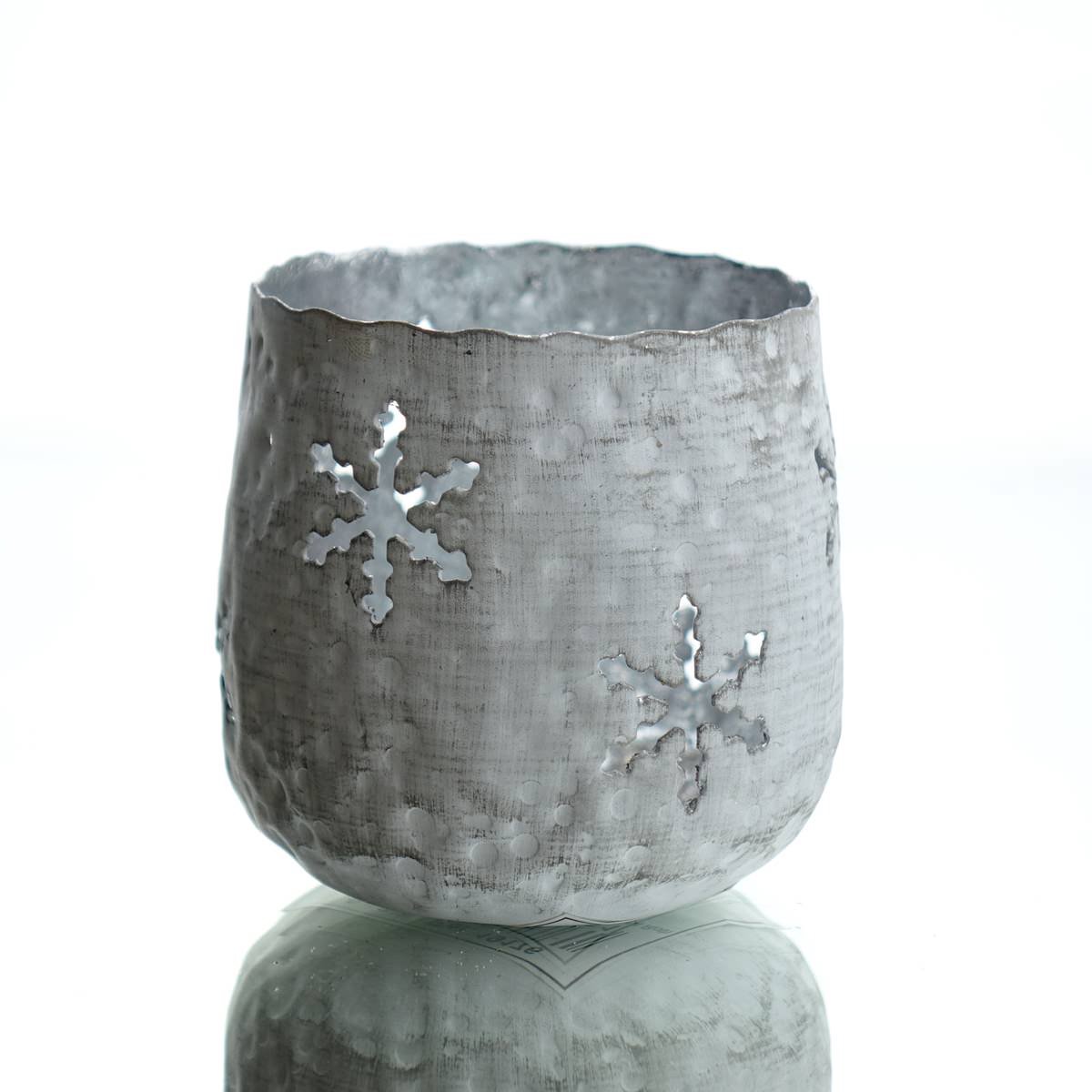 Riffelmacher & Weinberger Windlicht sneeuwvlok zilver 6,5 x 7 cm