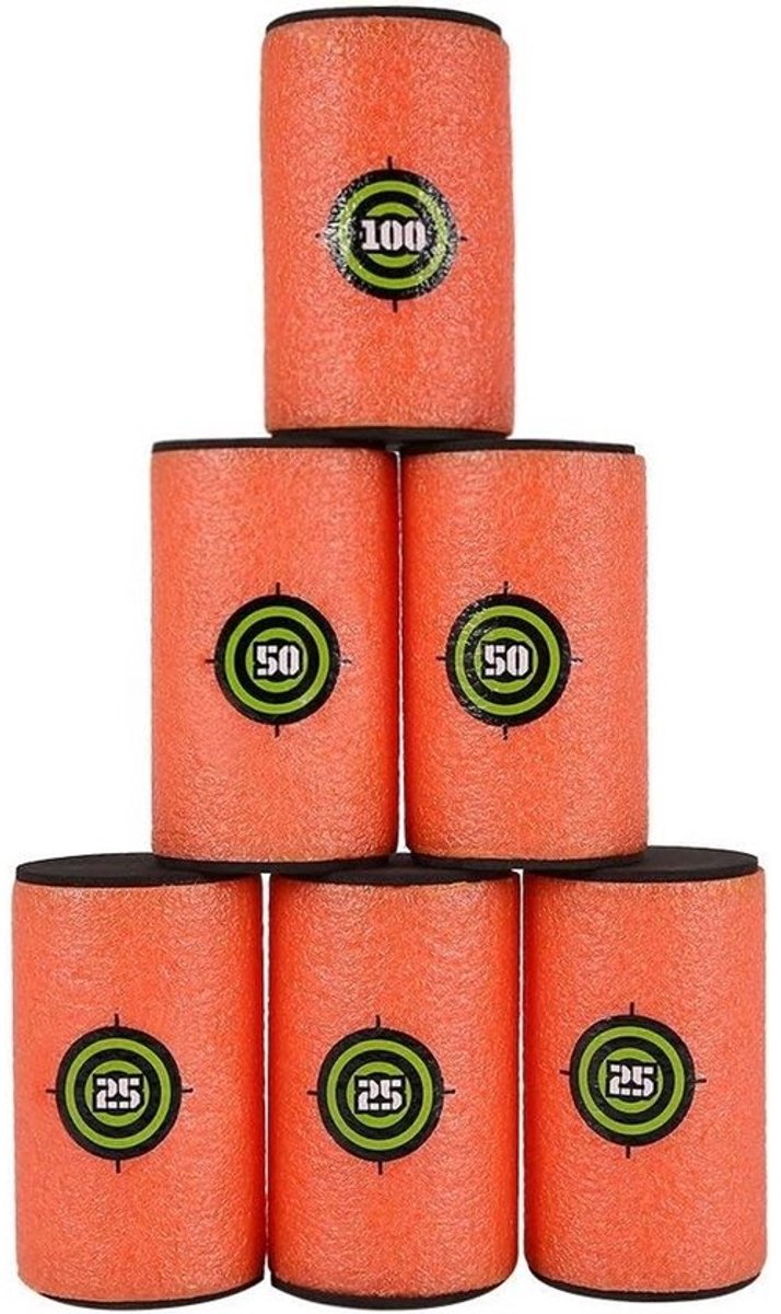 6x Zachte Schuim Dart Doelwitten voor Nerf Speelgoedpistolen (10,5 cm Diameter)