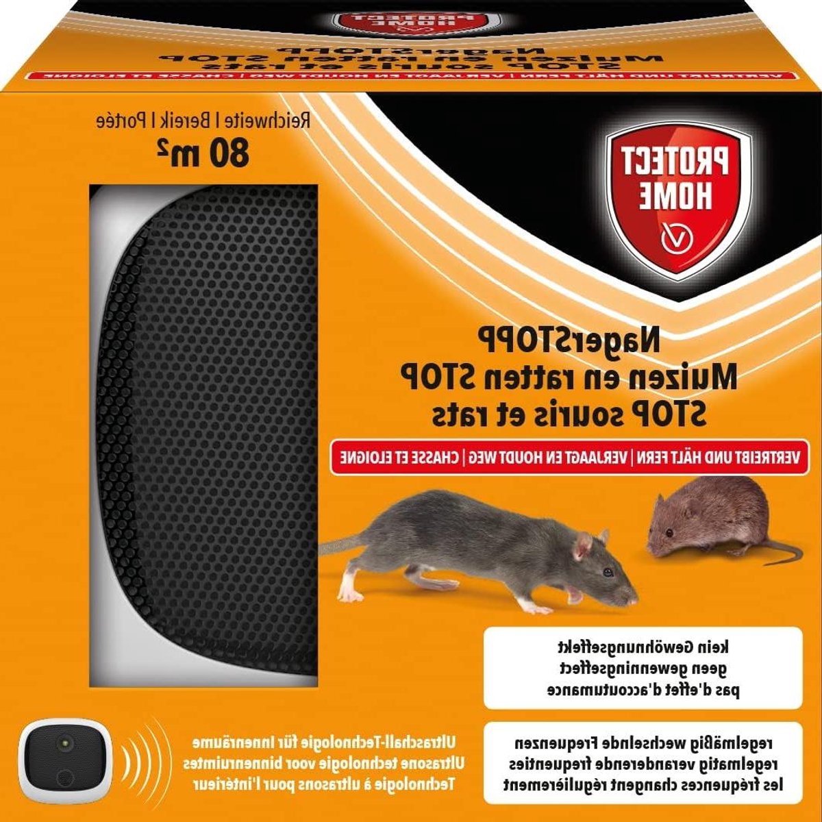 Ultrasone Ongedierteverjager - Knaagdier Verjager - Ongedierte Vrij - Wisselende Frequentie - 80 m² - Wit