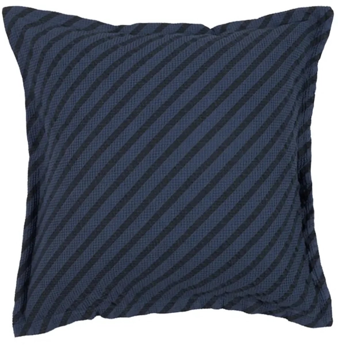 * Nobodinoz Landscape Wafel Vierkant Kussen 45x45cm | Stripes Cobalt