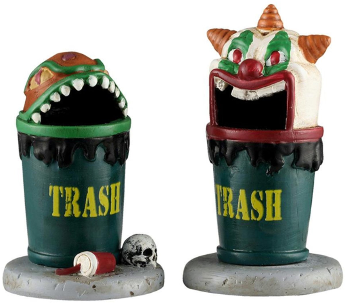Spooky Town - Terrifying Trash Cans - Set van 2