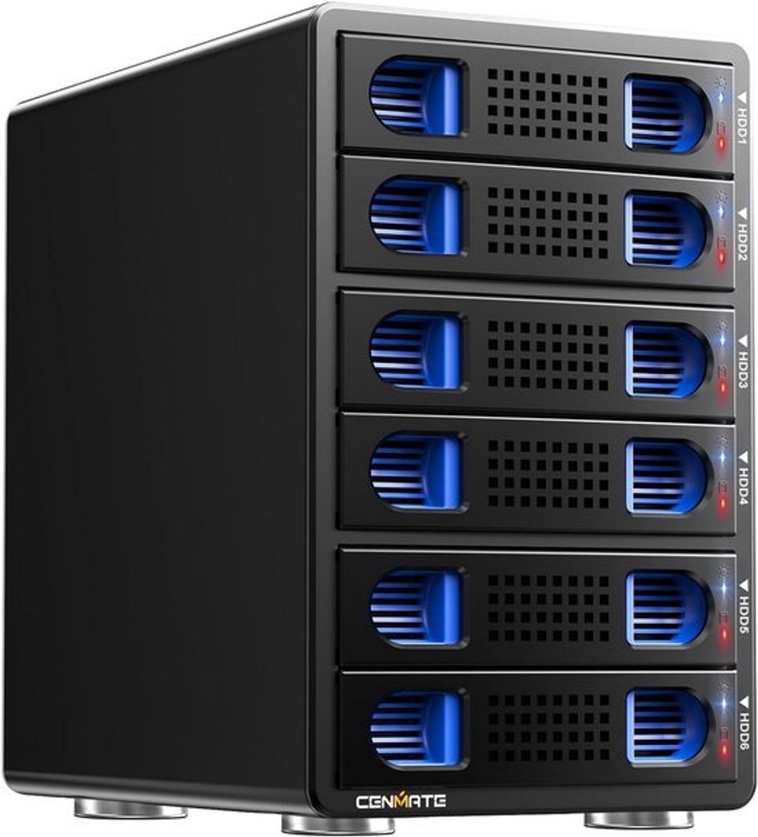 Externe 6-Bay Harde Schijf Behuizing voor 2.5"/3.5" SATA HDD/SSD met USB 3.0 A/C