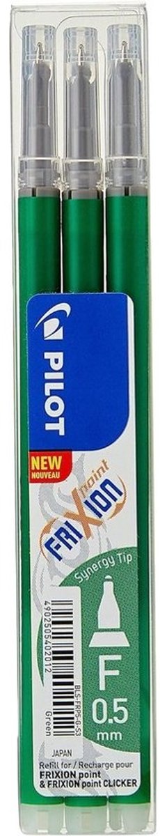 Uitwisbare Frixion Point Reservevullingen 0,5 mm - Groen - Set van 3