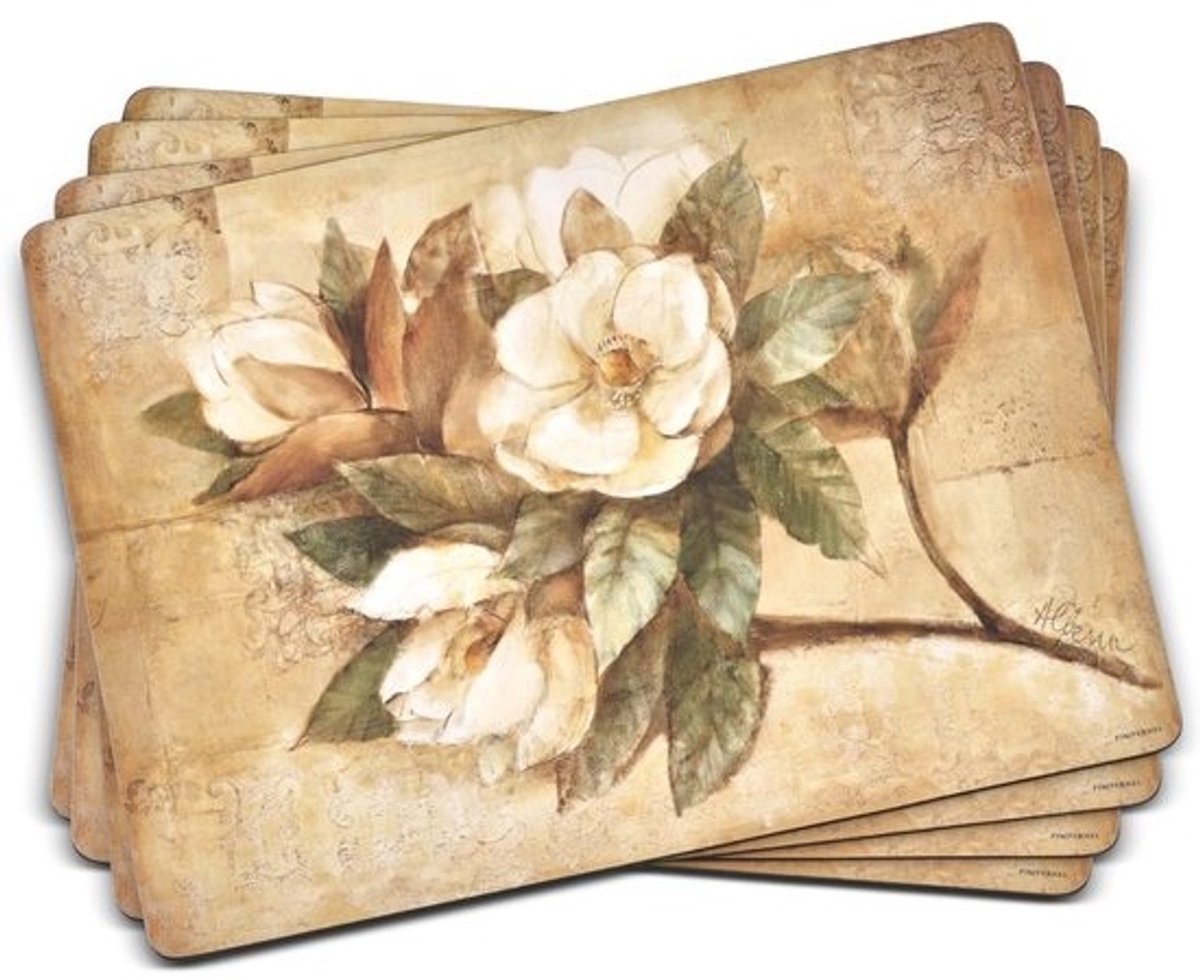 Hittebestendige Placemats Set van 4 - Kurken Achterkant - Eettafel Matten - 39,9 x 29,7 cm