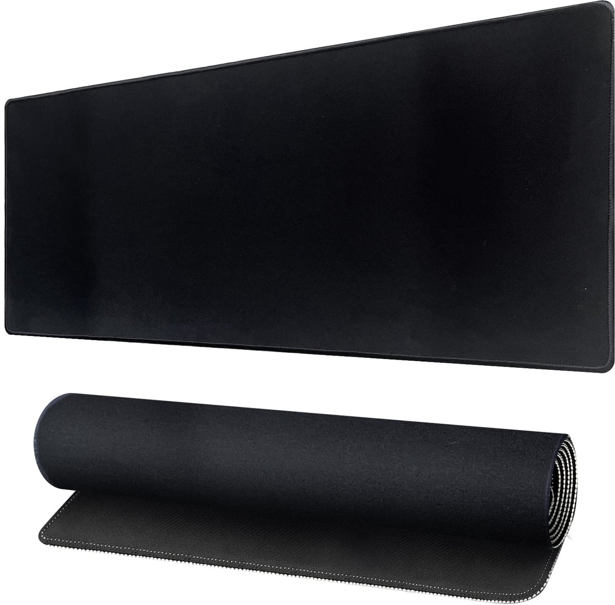 Muismat XXL - Antislip Gaming Muismat en Tafelonderlegger voor PC, MacBook, Laptop - Verbetert precisie en snelheid - Zwart, 80x30 cm