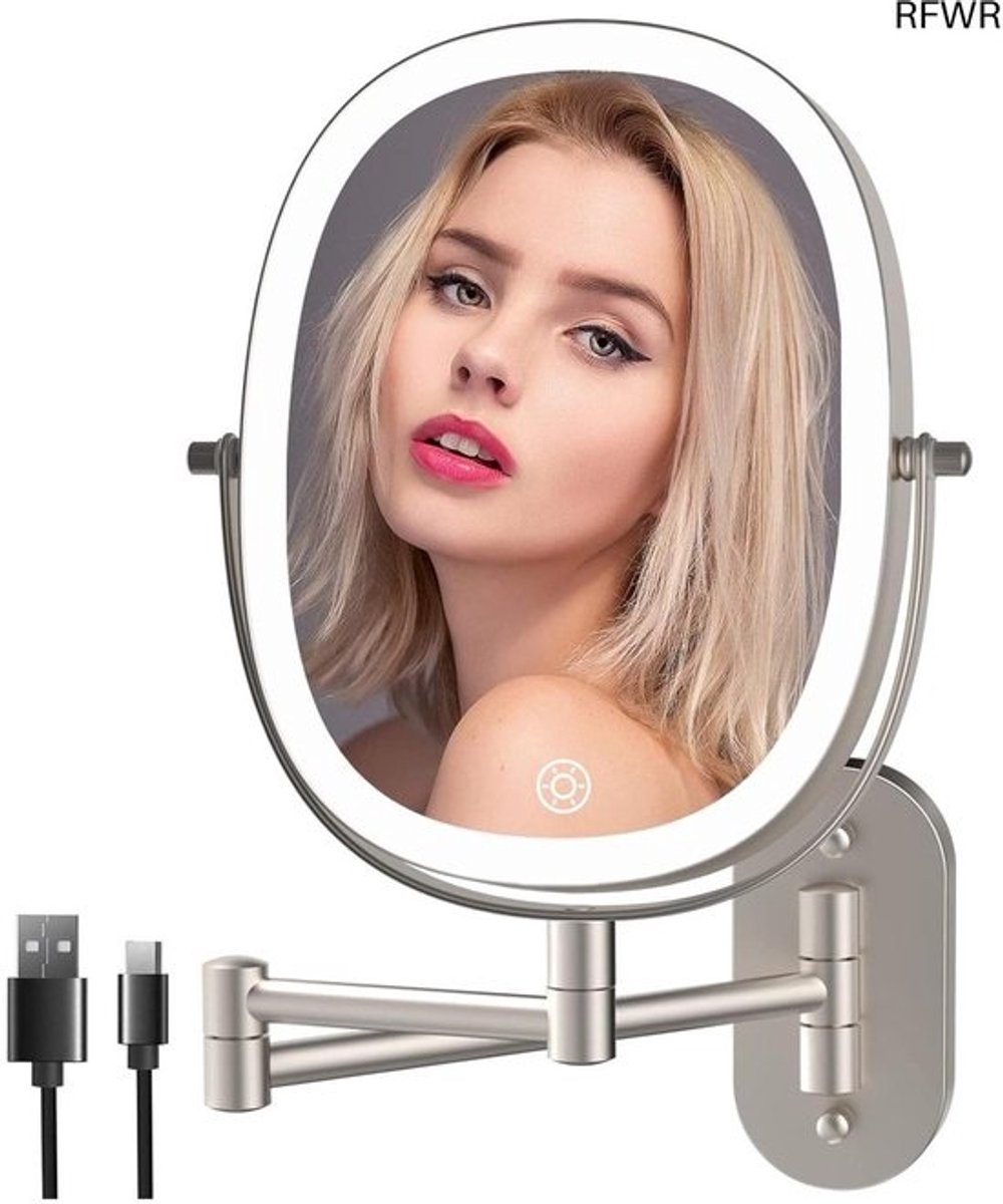 Scheerspiegel Wandmodel - Wandspiegel - Make up Spiegel - Verlichting
