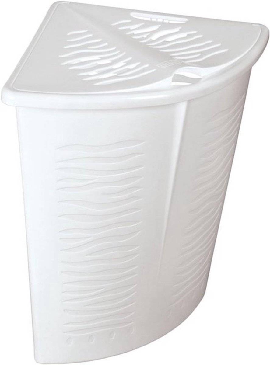 Hoekwasmand Zebra Look 45 L - Wit
