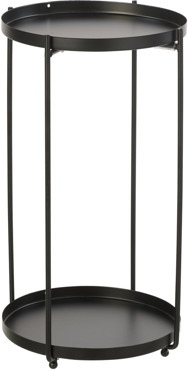 J-Line bijzettafel Rond - ijzer - zwart - small