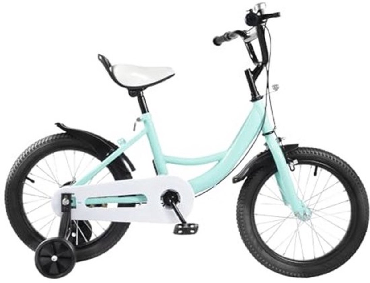 Veilige 16 Inch Kinderfiets voor Jongens en Meisjes - Verstelbaar met Afneembare Steunwielen
