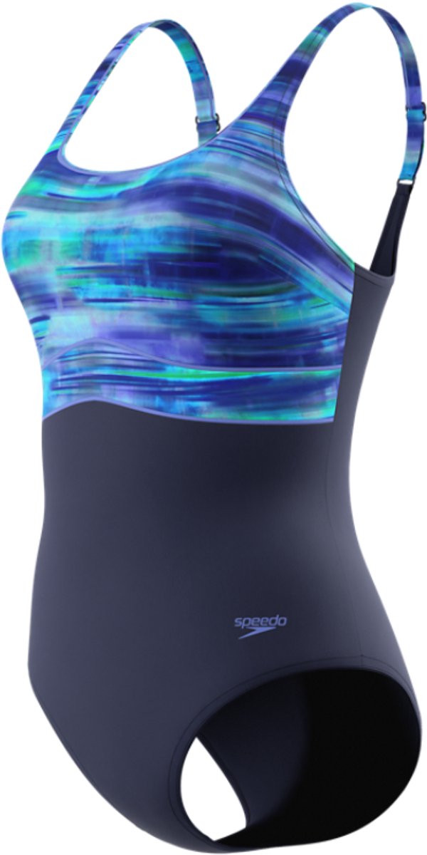 Speedo Badpak Print Contour Eclipse Marine/Lavendel