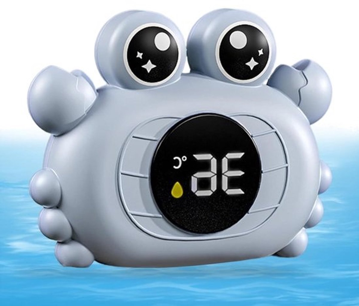 Digitale Badthermometer - Waterdicht Speelgoed - Baby Veilig Baden - Interactief Cartoon Ontwerp - 11 x 8 cm - Krab