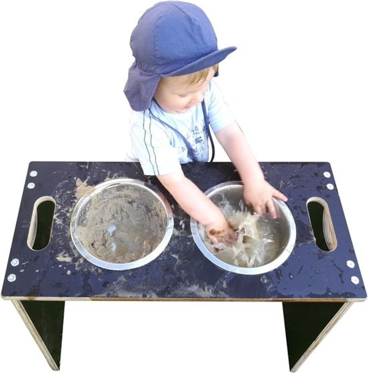 Moddertafel - Water Zand Tafel - Buiten Spelen - Duurzaam Hout - 69x32x495 cm - Bruin